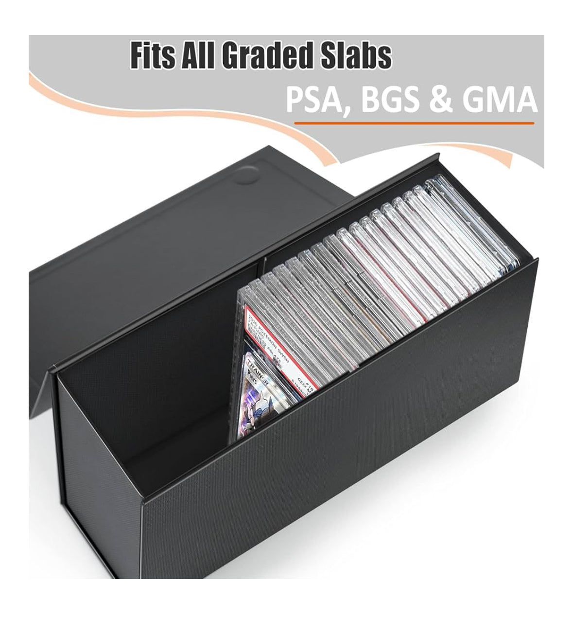 PSA Graded Card Storage Box, PSA Graded Card Storage Holder Container Trading cards Boxes - 2 Pack