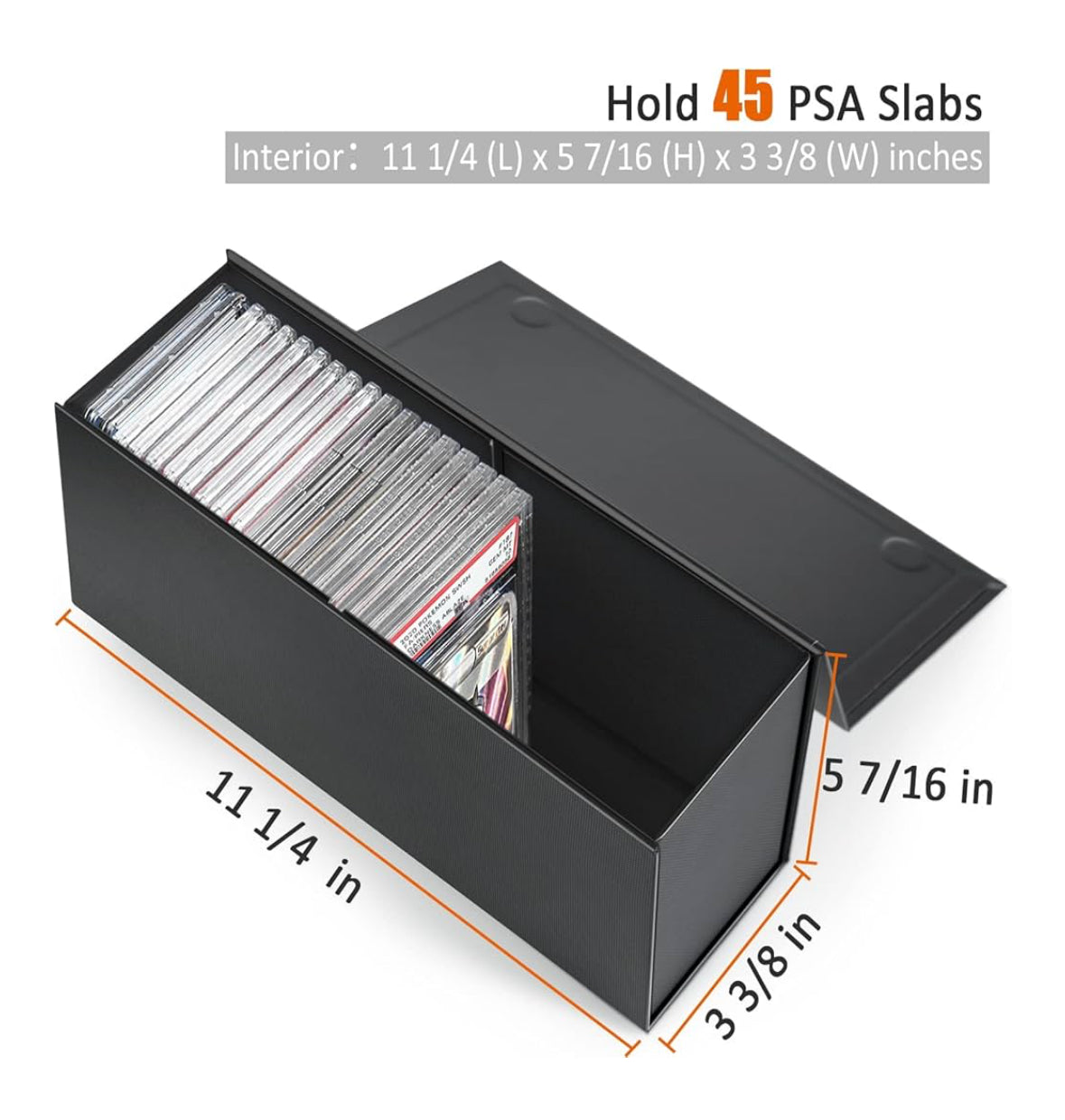 PSA Graded Card Storage Box, PSA Graded Card Storage Holder Container Trading cards Boxes - 2 Pack