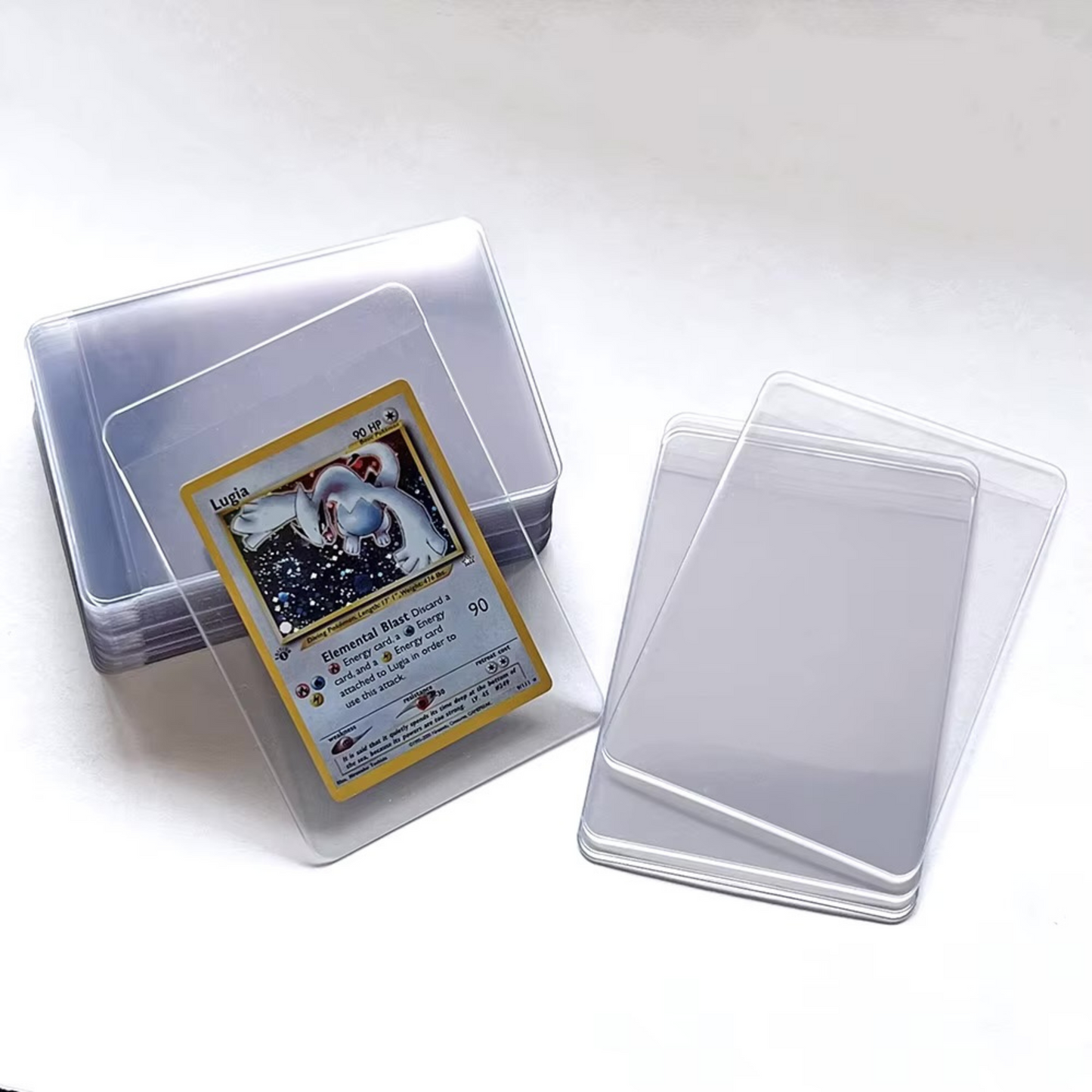 Trading Card Centering Tool Bundle – Includes Centering Grid, Cleaning Cloths, Pad & 100 Penny Sleeves | Grading Prep Kit