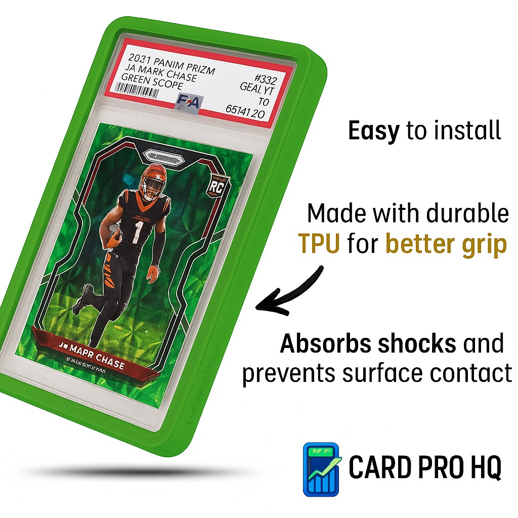 Silicone PSA Slab Protective Bumper – Fits PSA Graded Cards | Scratch & Shock Resistant Holder Guard (Multiple Colors)