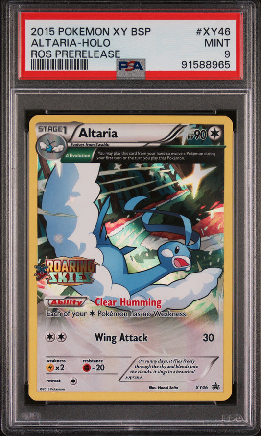 2015 POKEMON XY BLACK STAR PROMOS #XY46 ALTARIA-HOLO ROS PRERELEASE PSA 9